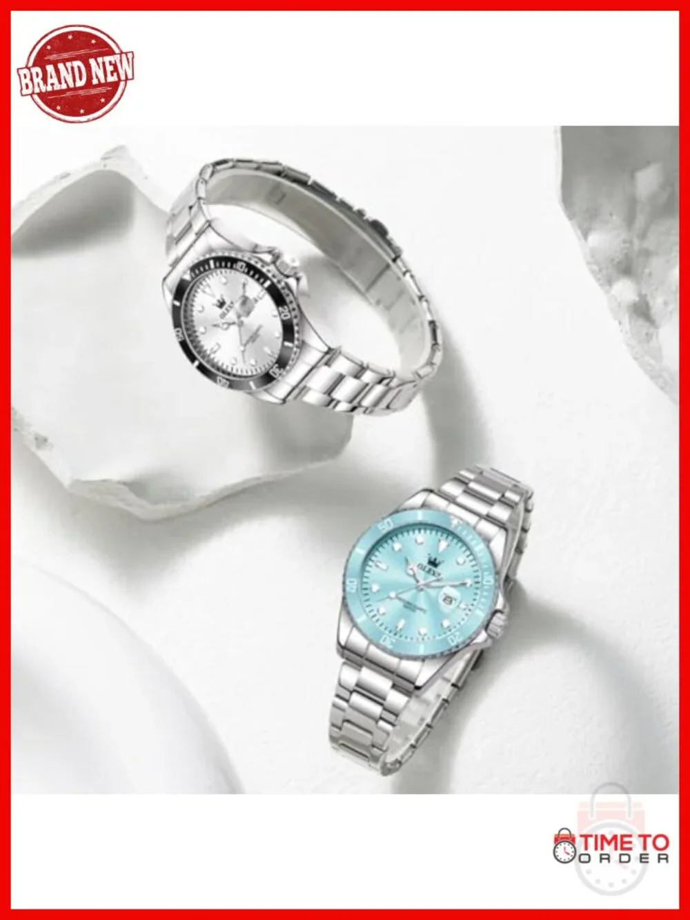 Classic Dress Watch Analog Quartz Stainless Steel Waterproof Luminous Day Date